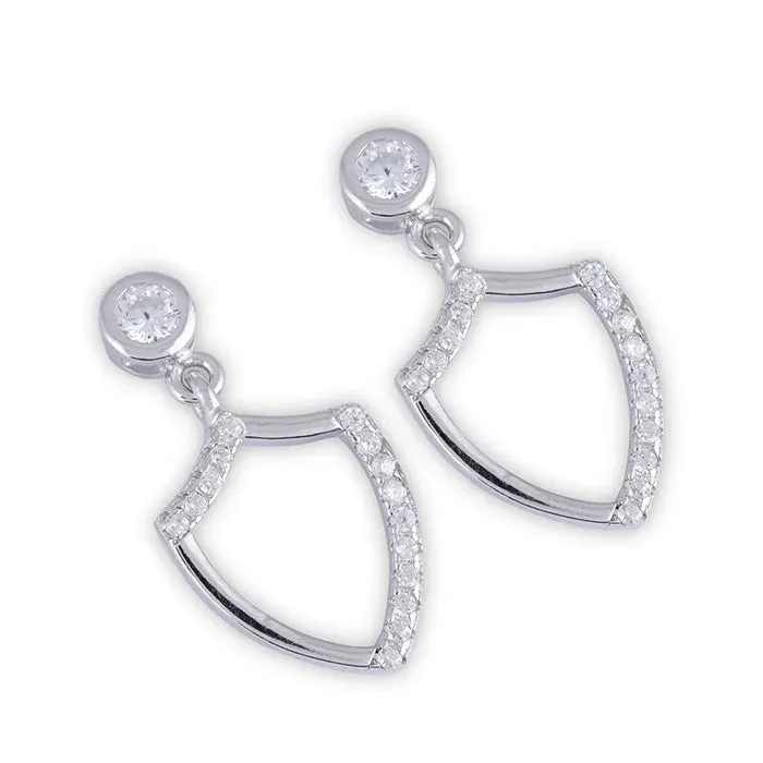 Radiant Curvy Silver Studs