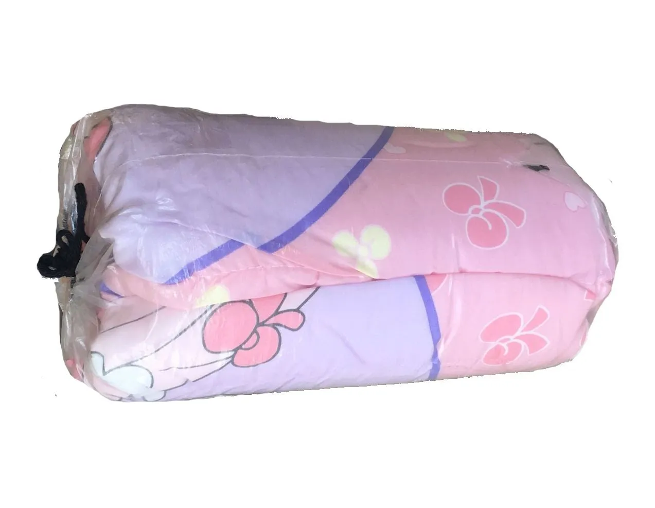 Rare New Vintage 2003 Precious Moments Princess Girl with Kitty Pink Sleeping Bag Twin Comforter