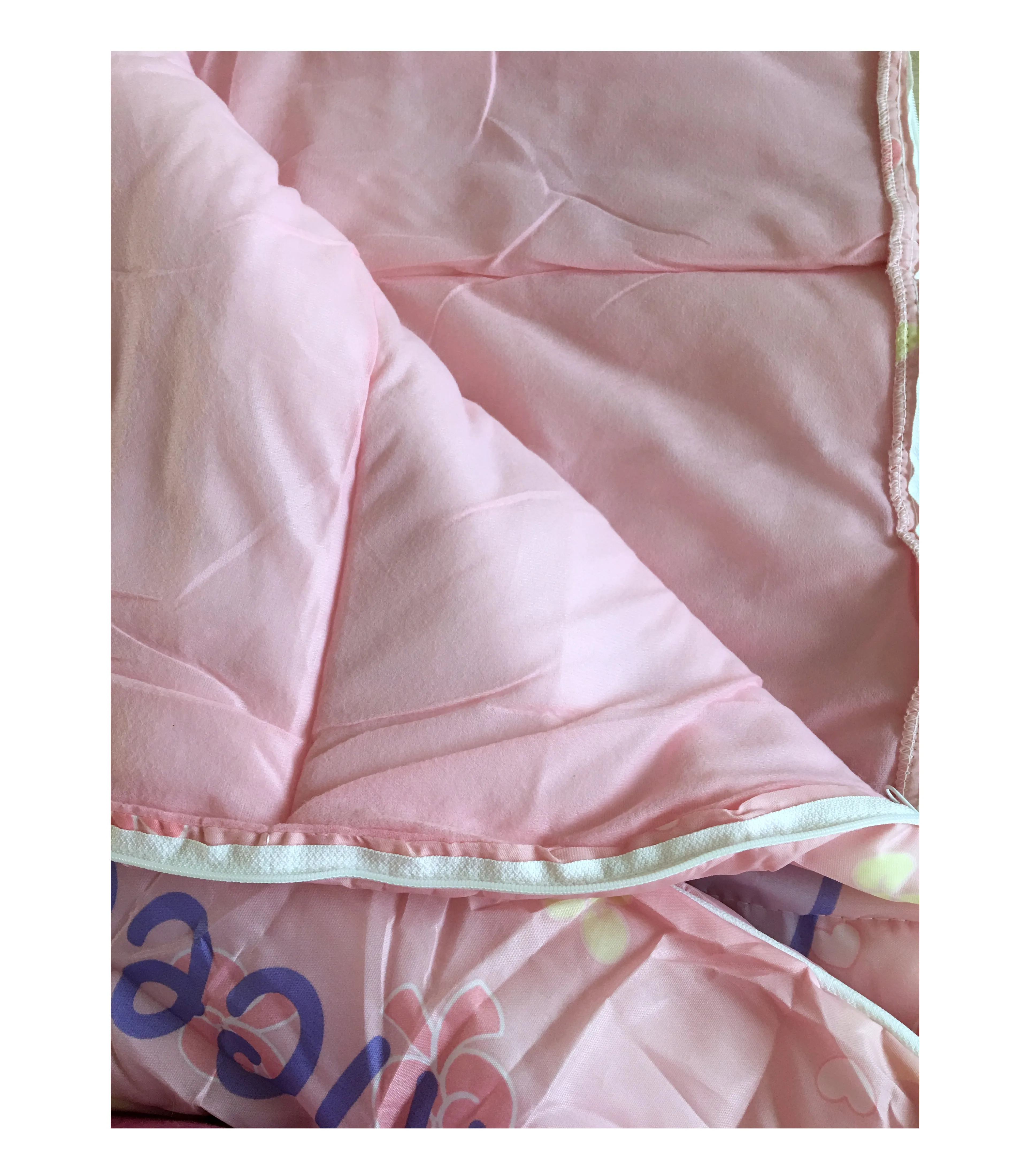 Rare New Vintage 2003 Precious Moments Princess Girl with Kitty Pink Sleeping Bag Twin Comforter