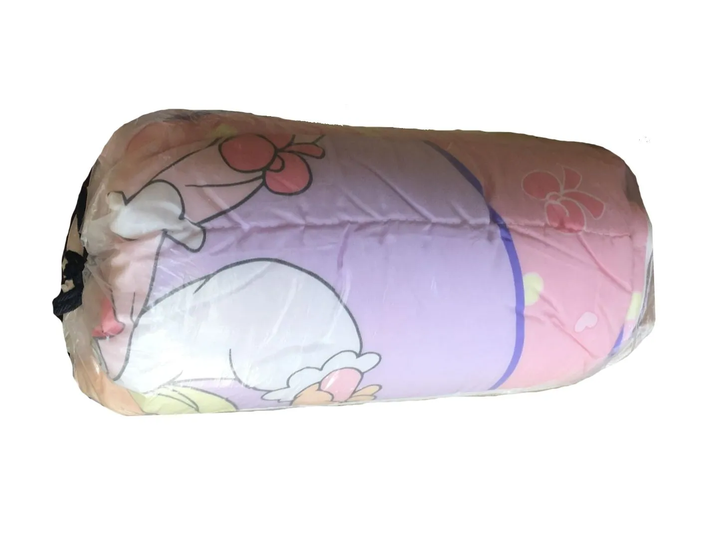 Rare New Vintage 2003 Precious Moments Princess Girl with Kitty Pink Sleeping Bag Twin Comforter