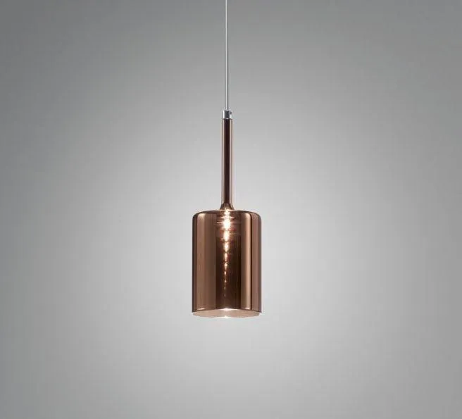 Red, Grey, Crystal And Bronze Medium Spillray Pendant From Axo Light