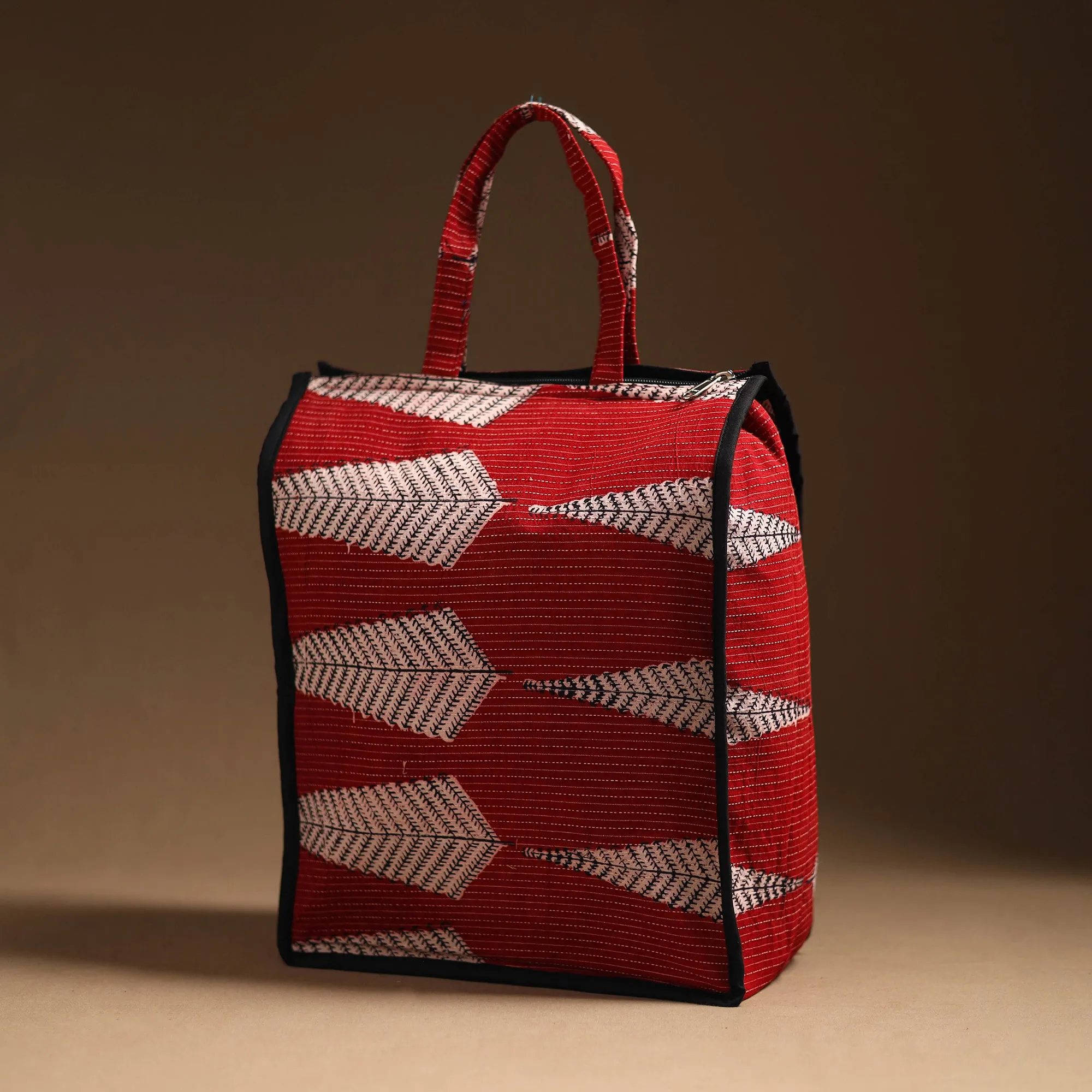 Red - Handcrafted Cotton Shopping Bag 02