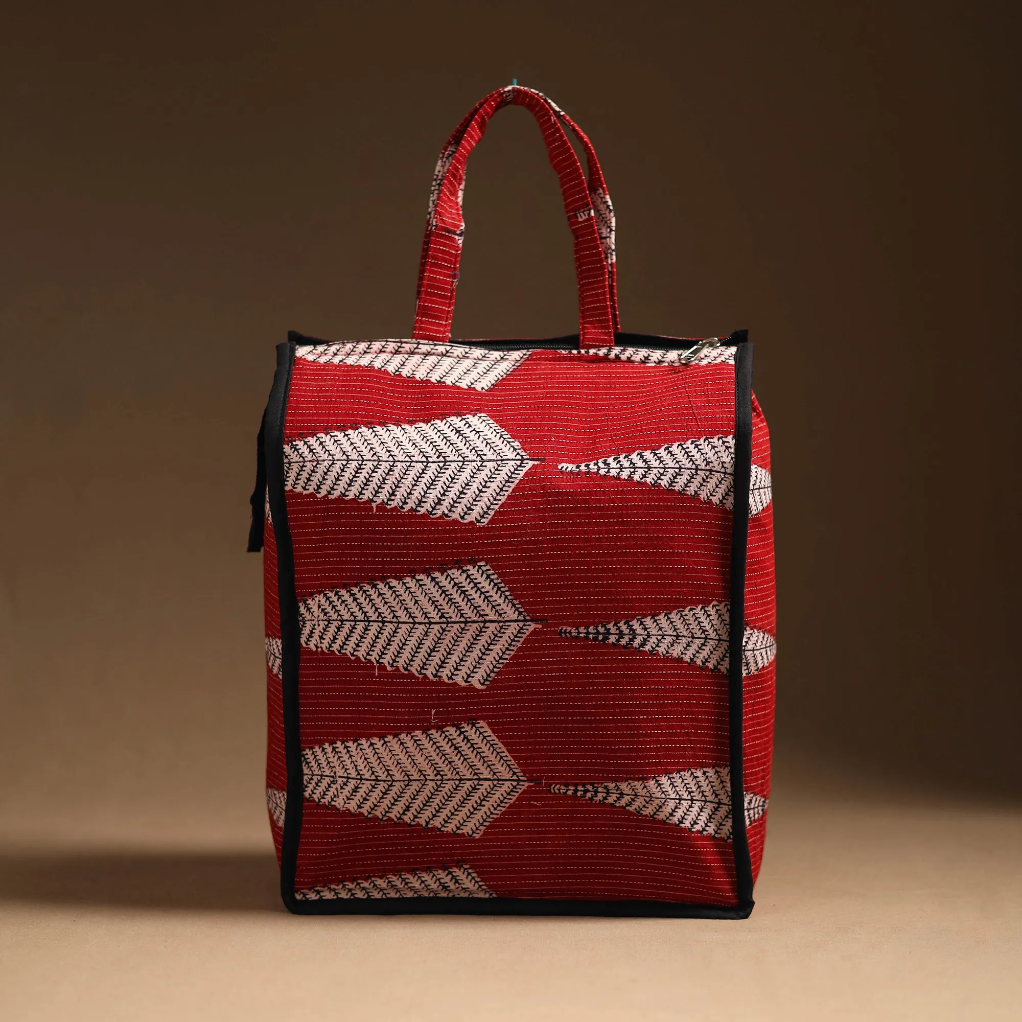 Red - Handcrafted Cotton Shopping Bag 02