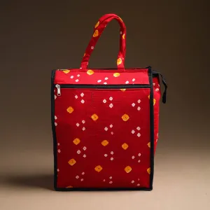 Red - Handcrafted Cotton Shopping Bag 15