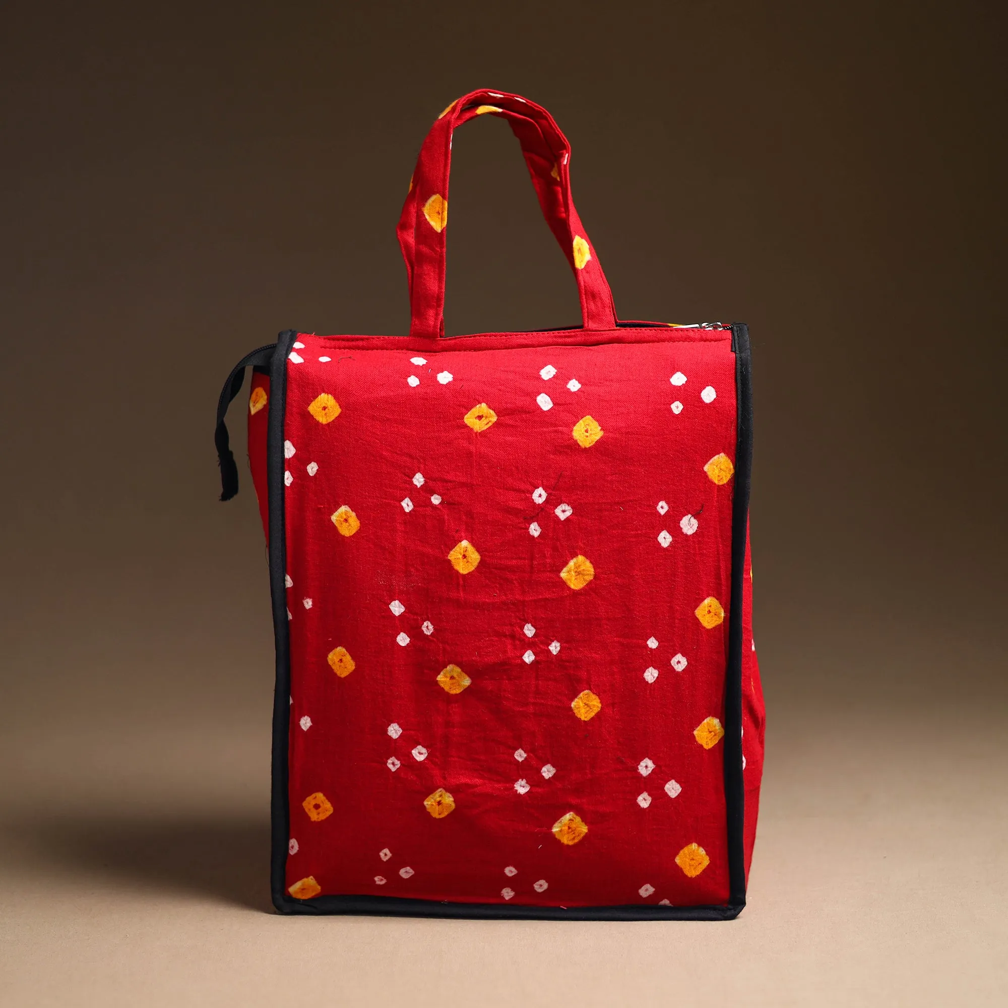 Red - Handcrafted Cotton Shopping Bag 15