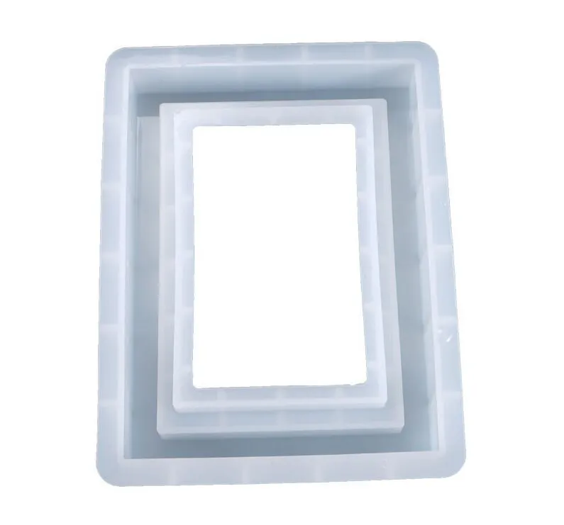 Resin Photo Frame Mold, Picture Frames Resin Mold for Casting, Rectangle Shape Silicone Epoxy Molds for DIY Home Table Decor Decoration