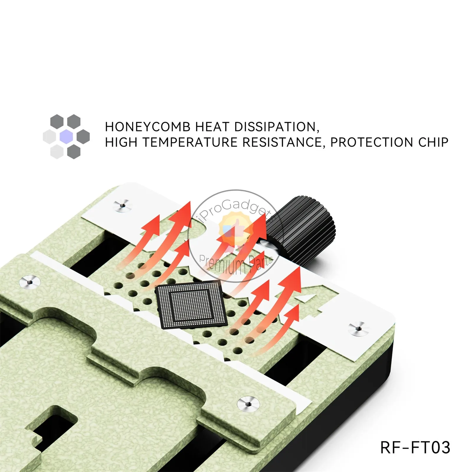 RF4 RF-FT03 Multi-Functional Mobile Phone Repair Fixture PCB Board Fixed IC Chip CPU Glue Removal BGA Rework Soldering Clamp