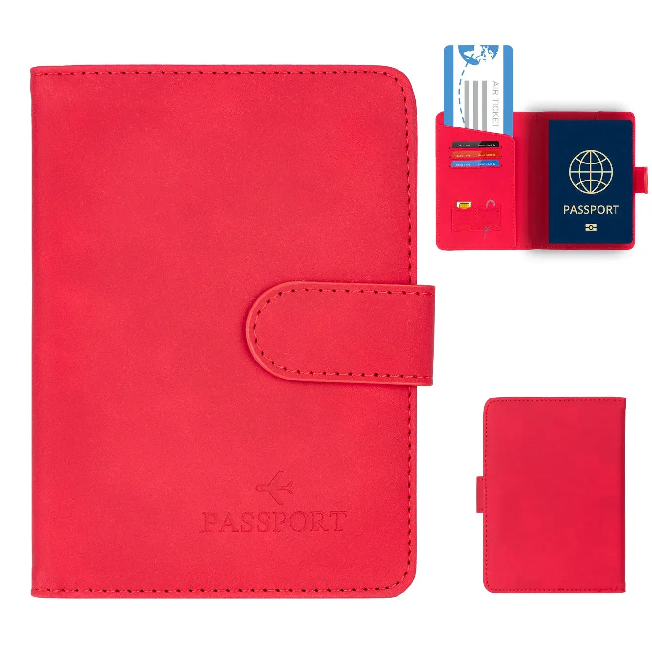 RFID Blocking Passport Holder Cover and Wallet All In One