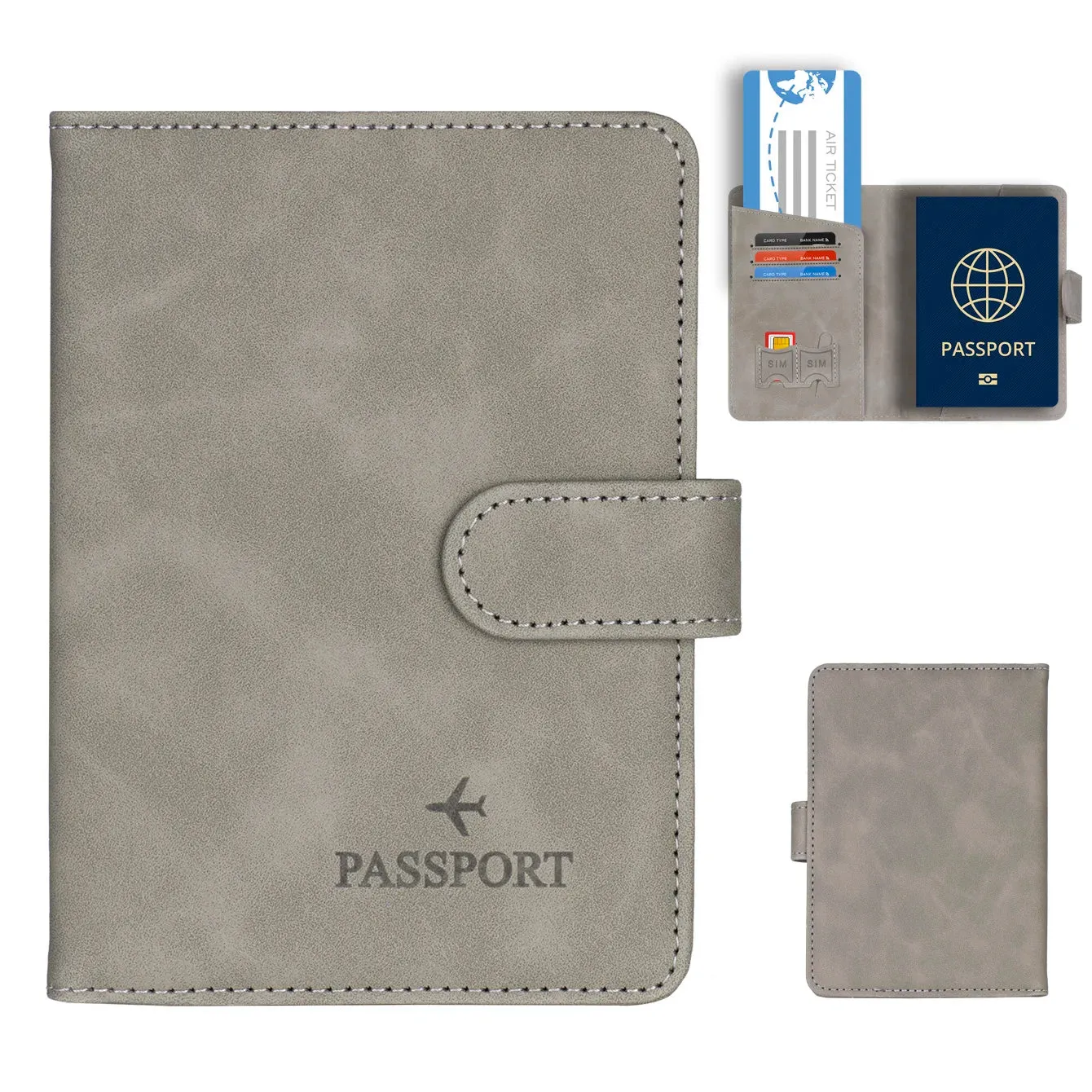 RFID Blocking Passport Holder Cover and Wallet All In One