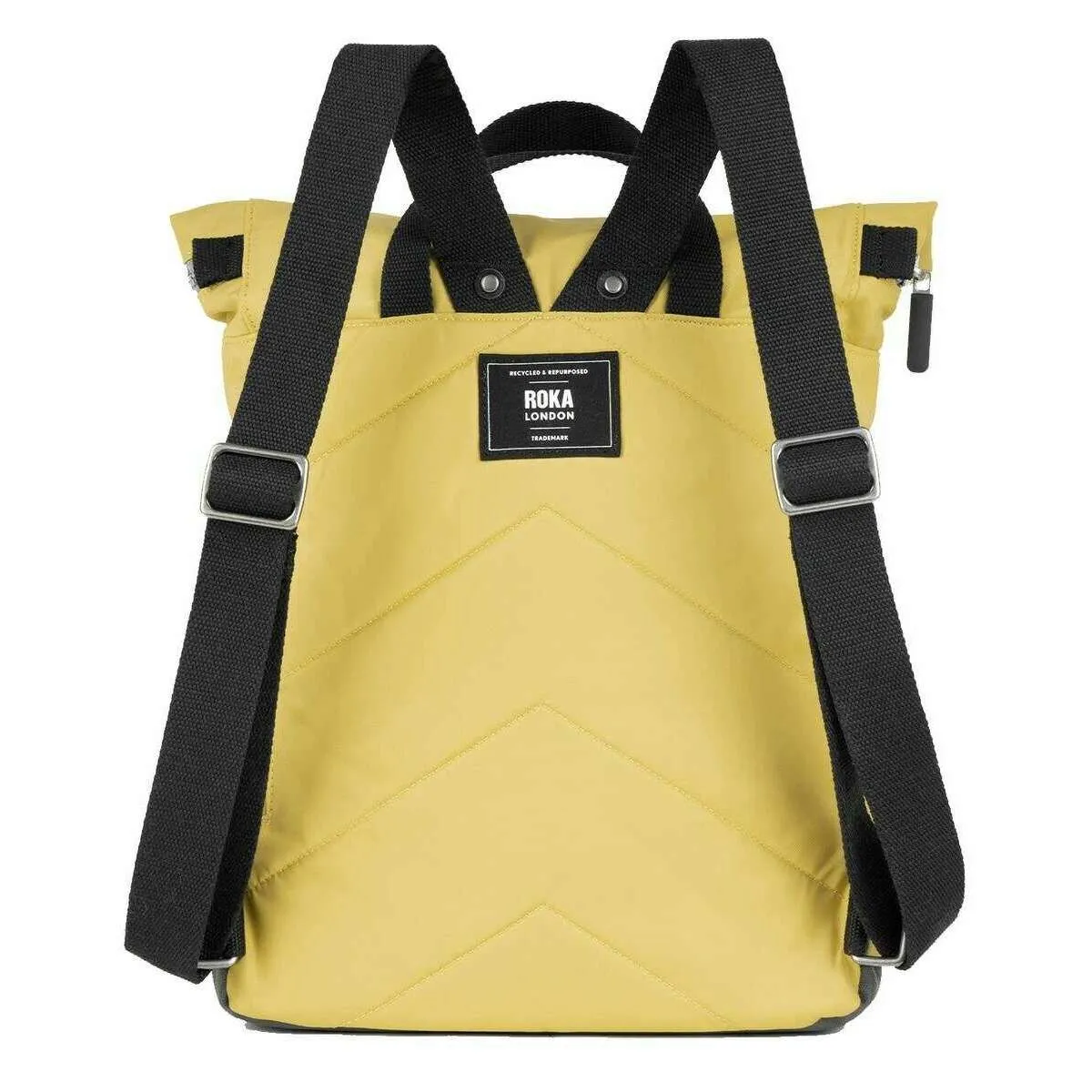 Roka Canfield B Medium Black Label Recycled Nylon Backpack - Bamboo Yellow