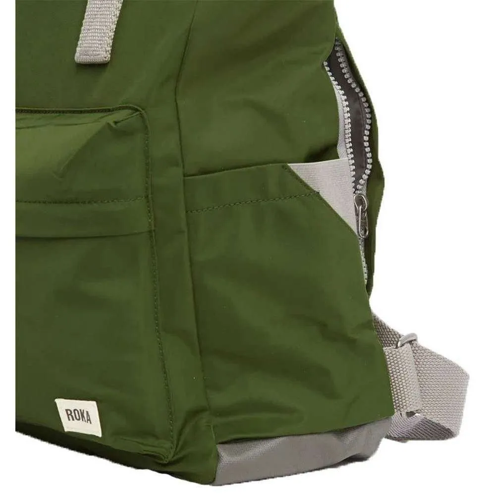 Roka Canfield B Medium Sustainable Nylon Backpack - Avocado Green