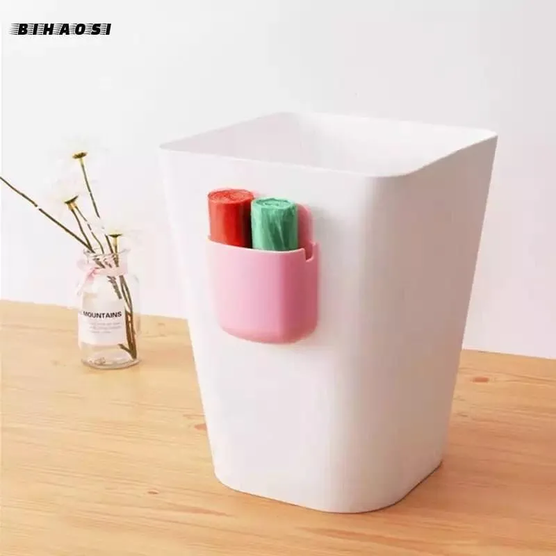 Self-Adhesive White Remote Control Storage Box, Phone Charging Station