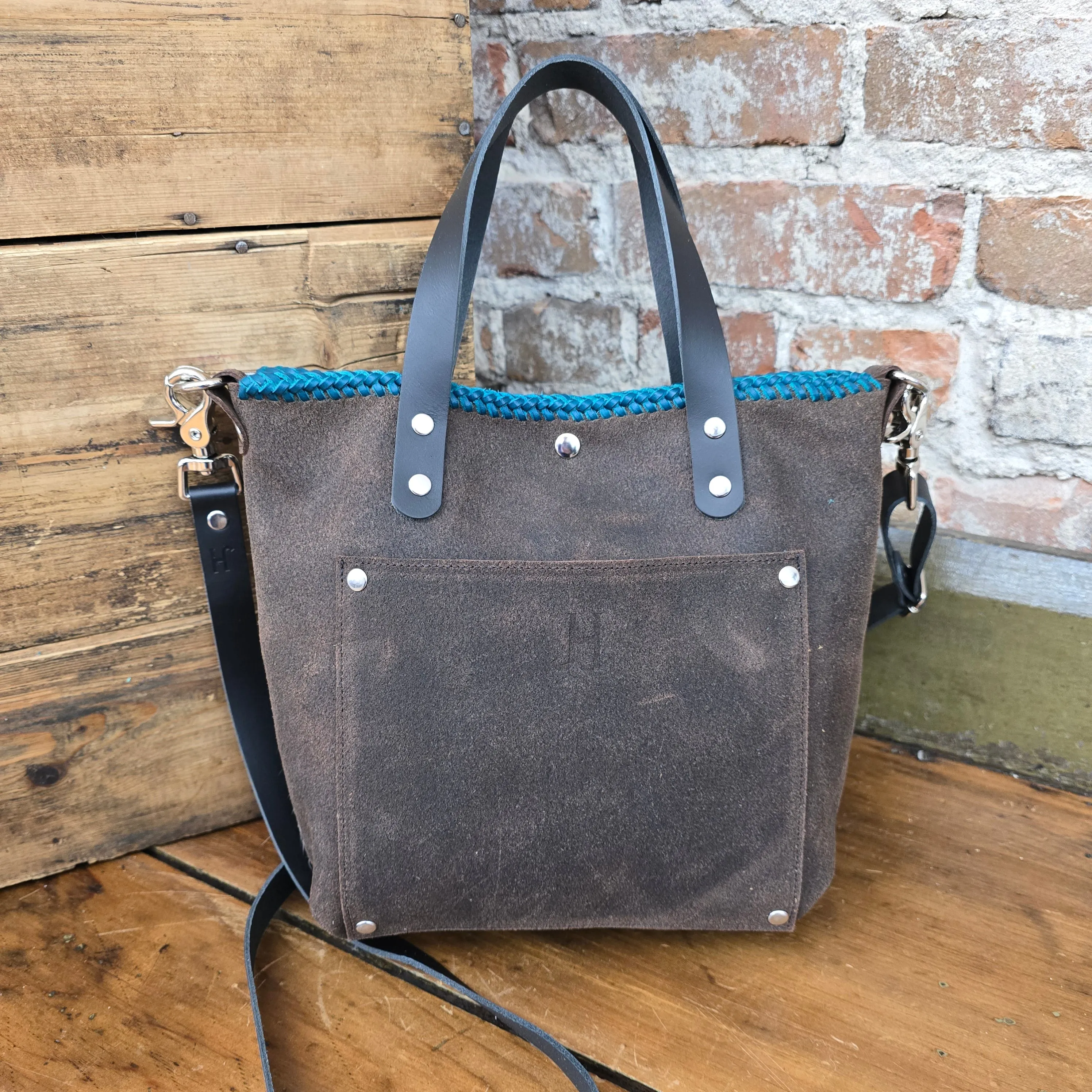 Shorty Tote (Rustic Latigo/Turquoise) JH07612