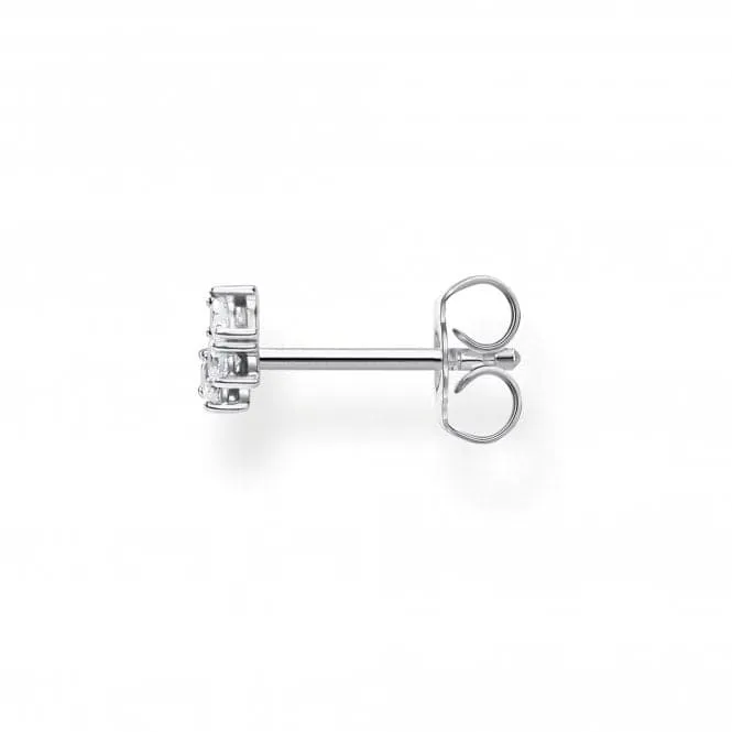 Silver Zirconia Single Ear Stud Climber H2132-051-14