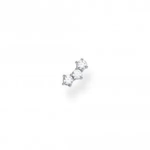 Silver Zirconia Single Ear Stud Climber H2132-051-14