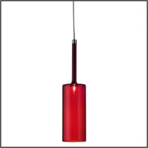 Small Red, Grey, Crystal And Bronze Spillray Pendant From Axo Light