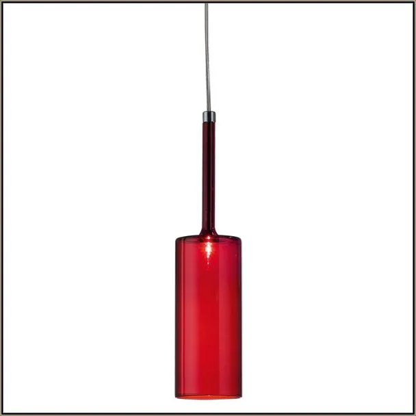 Small Red, Grey, Crystal And Bronze Spillray Pendant From Axo Light