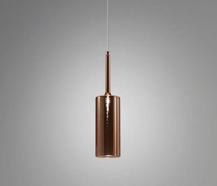 Small Red, Grey, Crystal And Bronze Spillray Pendant From Axo Light