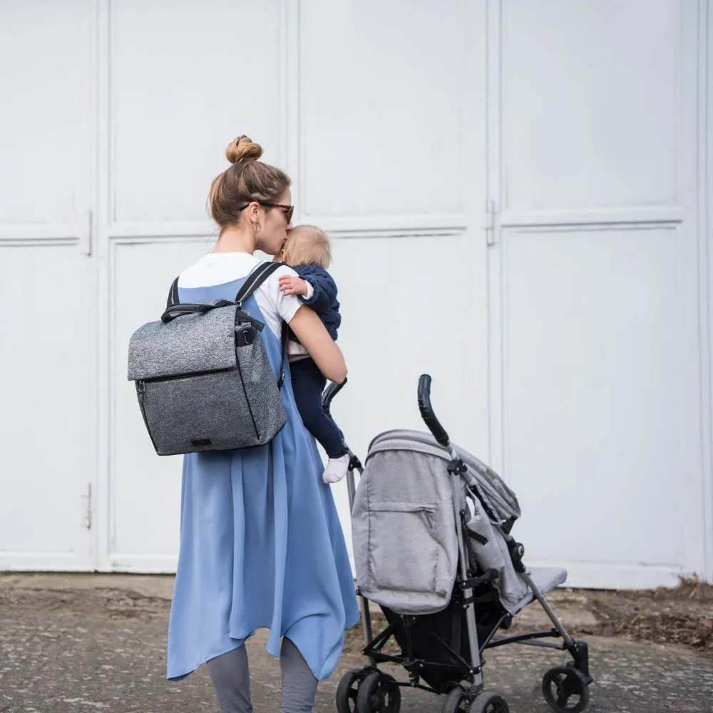 St James Nappy Bag (Grey Scuba)   Stroller Organiser Bundle