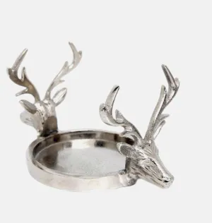 Stag Double Head Candle Holder