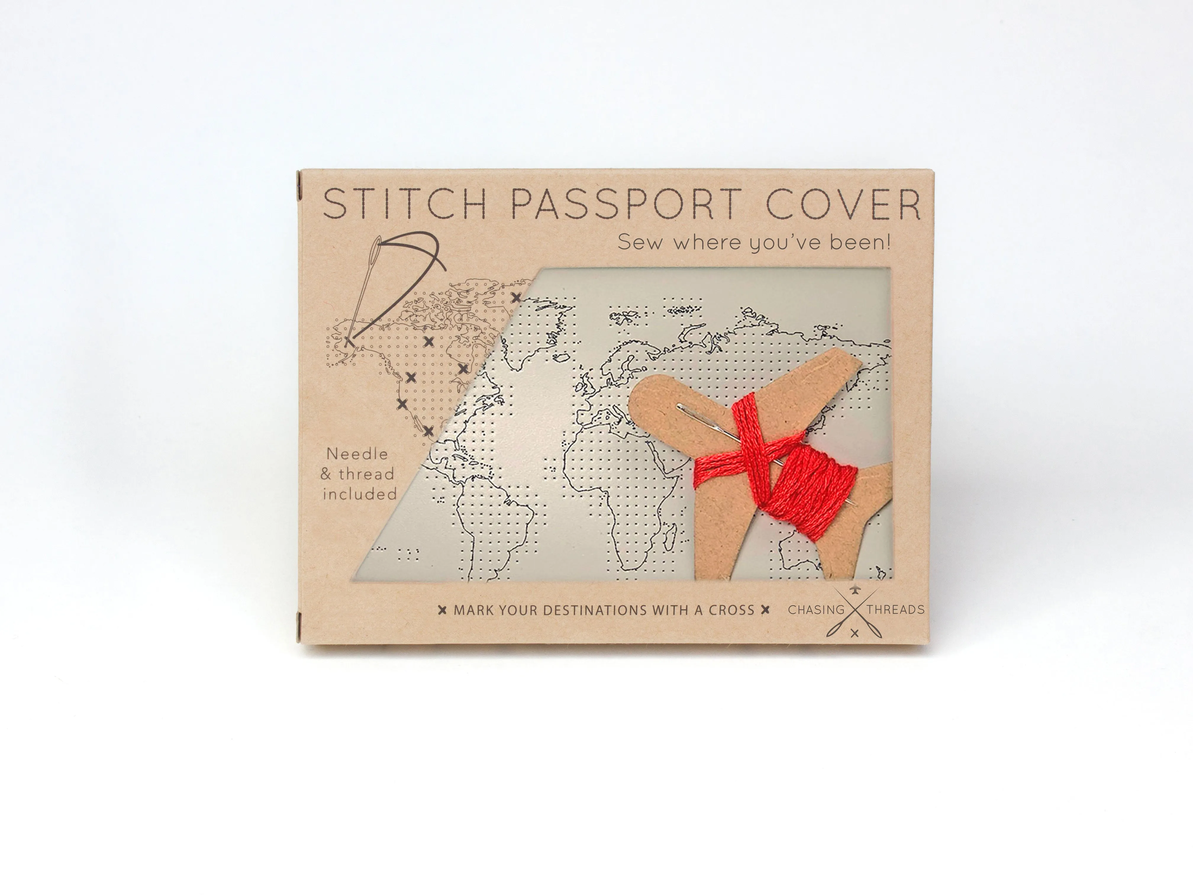 Stitch Passport & Luggage Tag Set - Light Grey