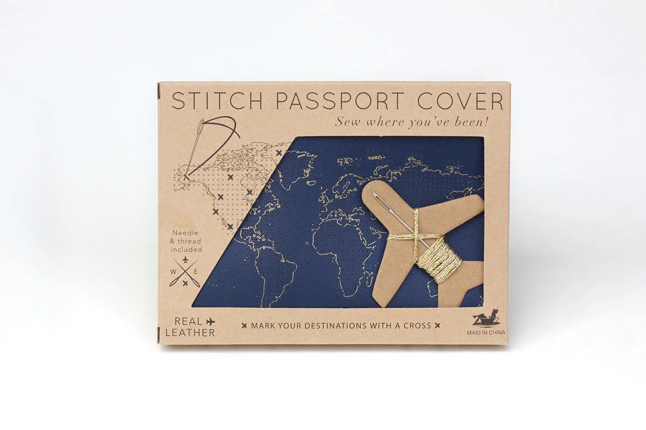 Stitch Passport & Luggage Tag Set - Navy