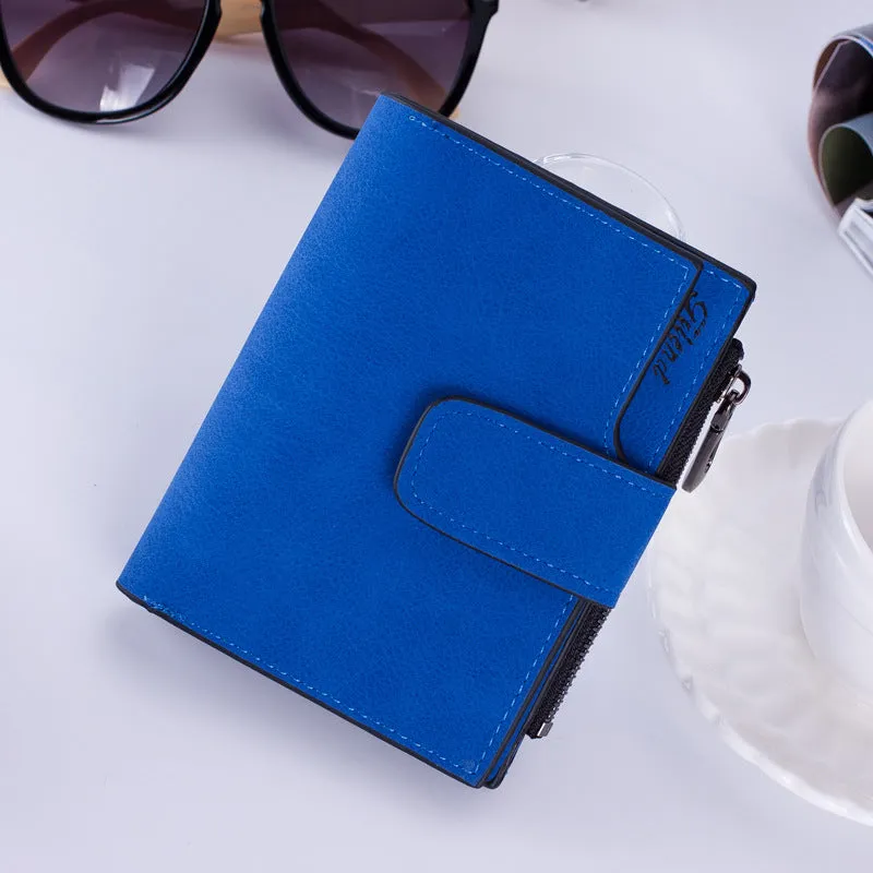 Suede Zipper Wallet