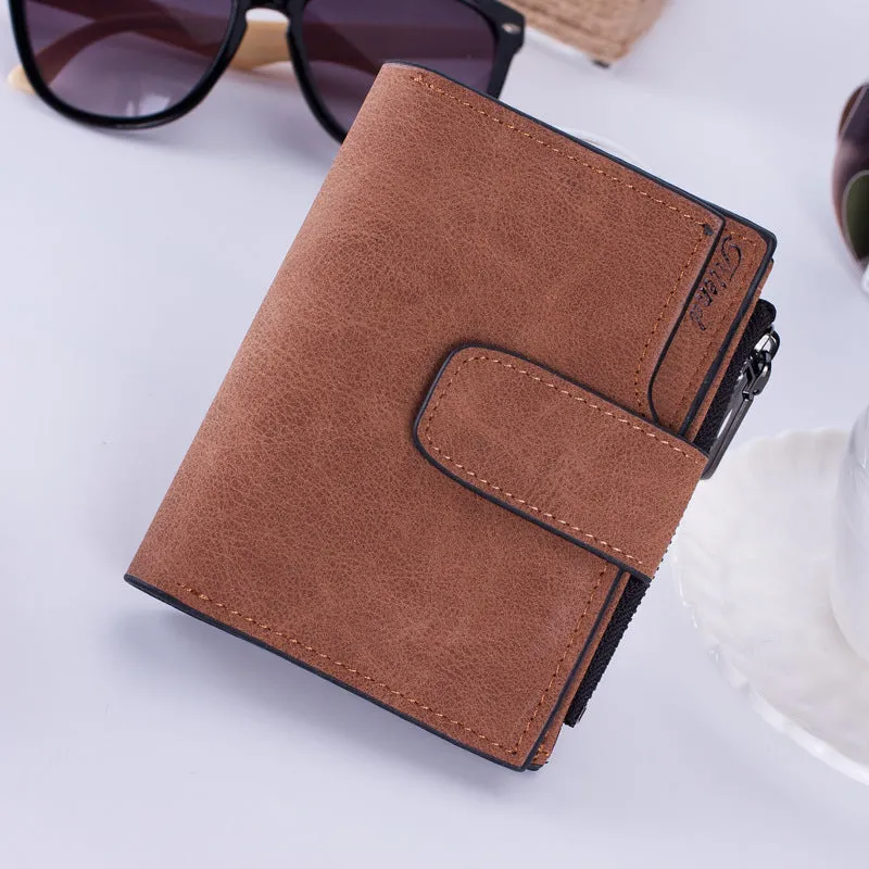 Suede Zipper Wallet