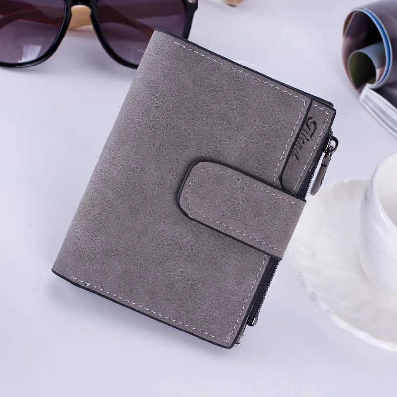 Suede Zipper Wallet