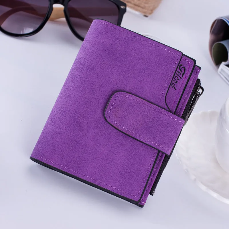 Suede Zipper Wallet