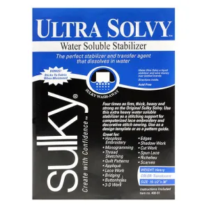 Sulky Ultra Solvy Stabilizer - Translucent