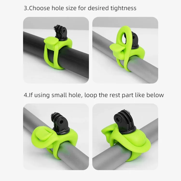 TELESIN TLQ-005 Elastic Quick Release Stand Multi-functional Fixed Silicone Strap Accessories(Green)