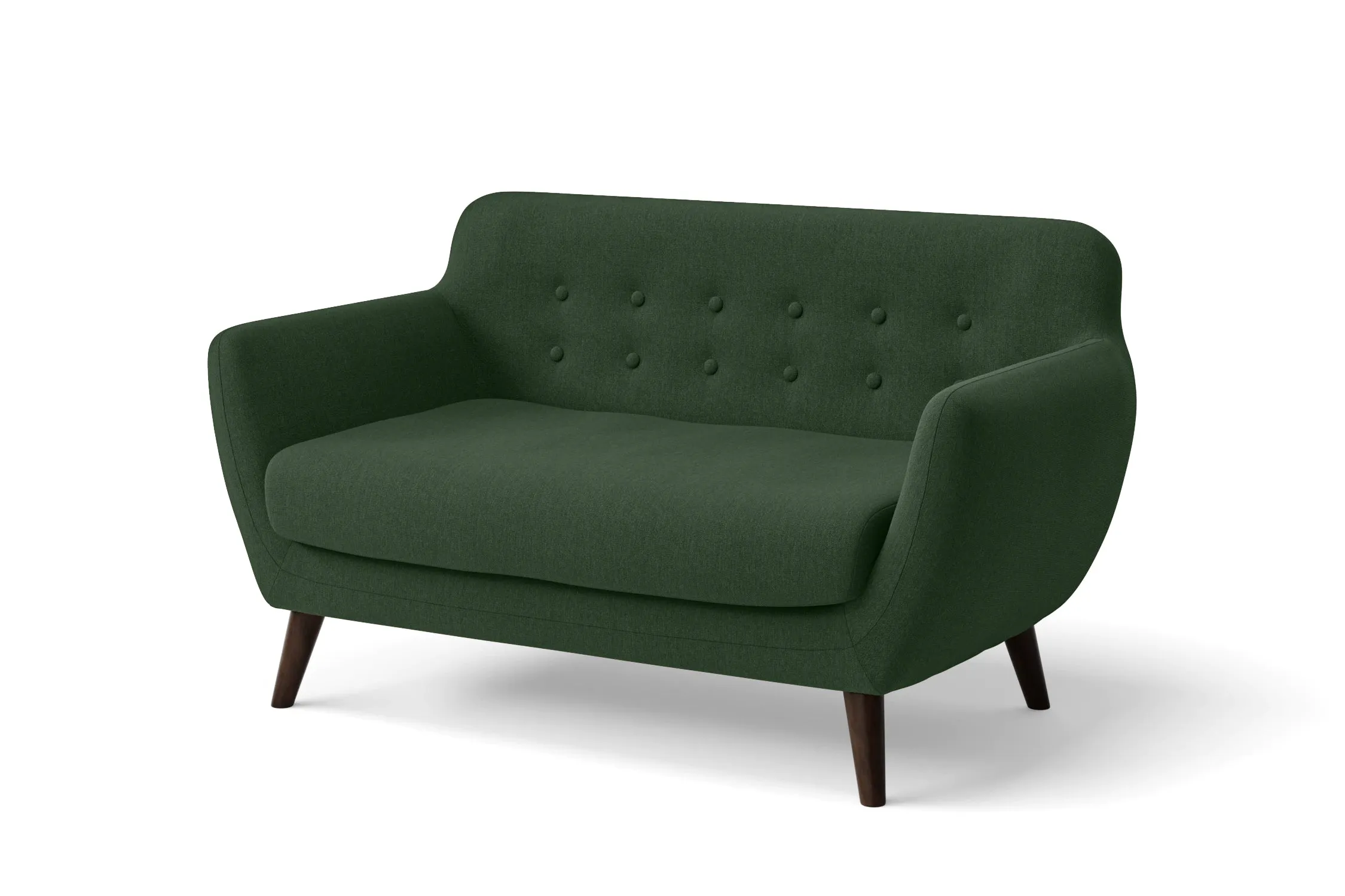 Terni 2 Seater Sofa Forest Green Linen Fabric