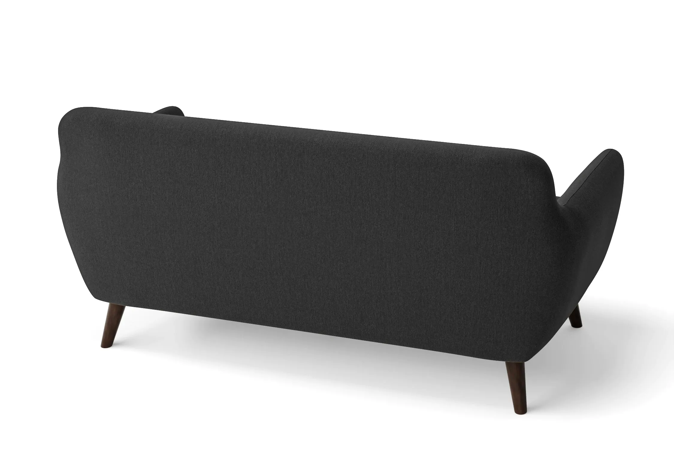 Terni 3 Seater Sofa Black Linen Fabric