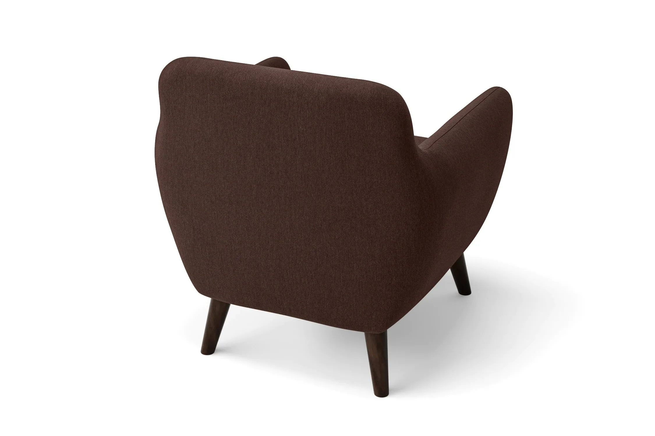 Terni Armchair Coffee Brown Linen Fabric