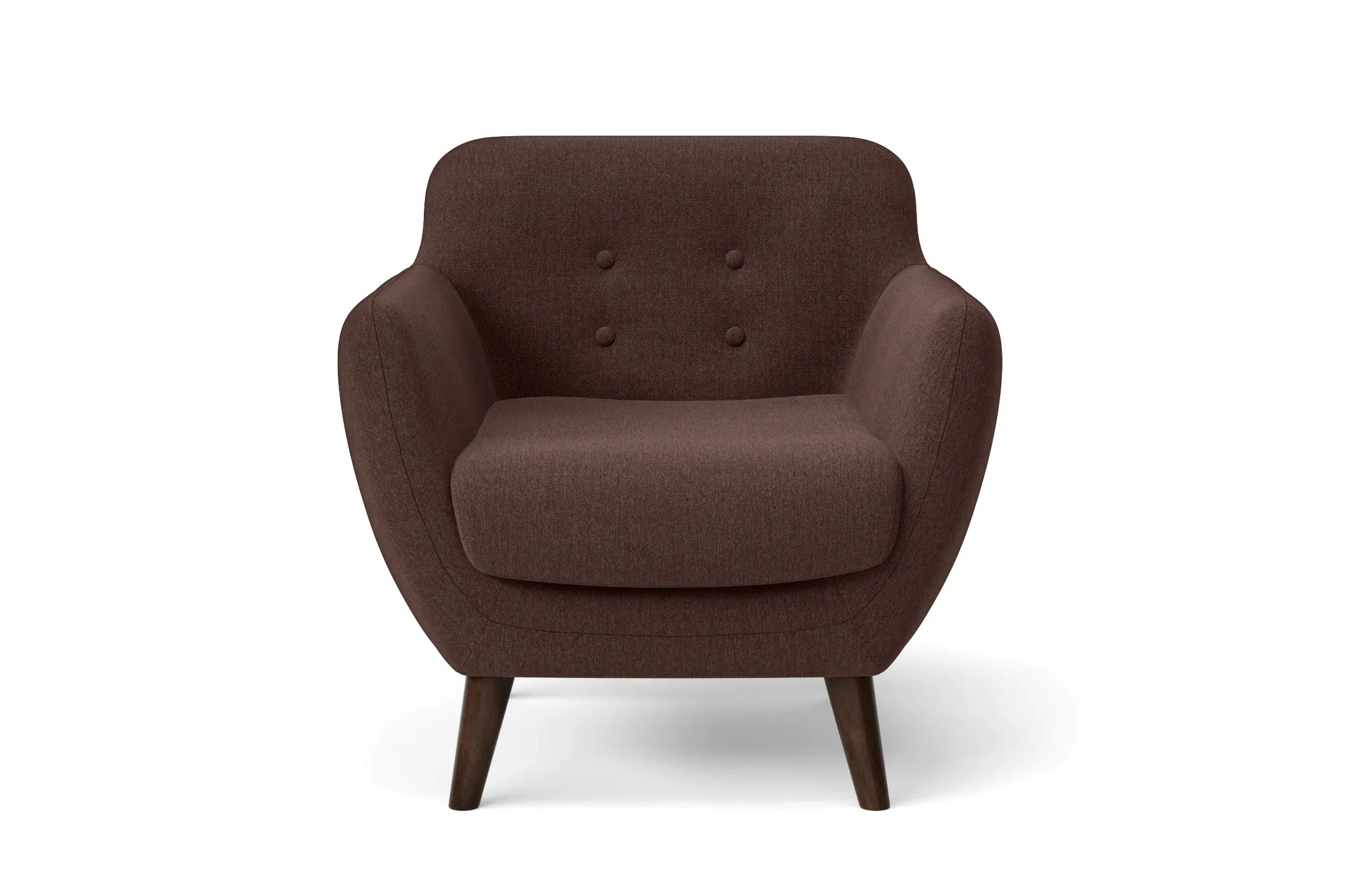 Terni Armchair Coffee Brown Linen Fabric