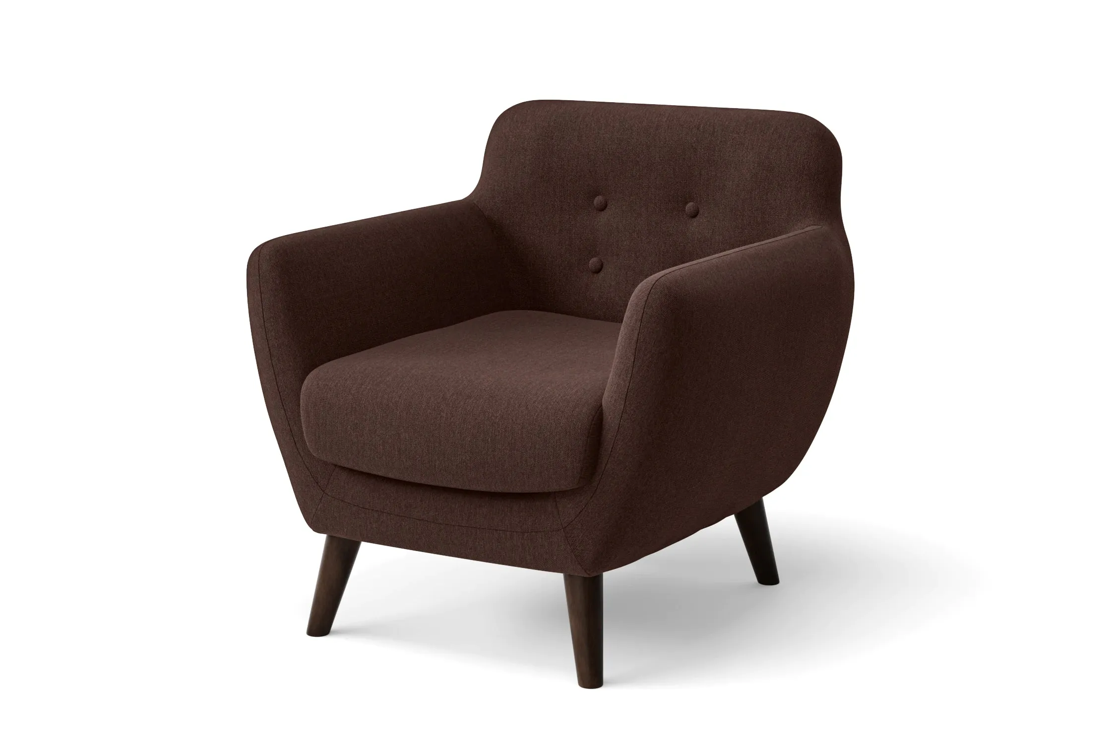 Terni Armchair Coffee Brown Linen Fabric