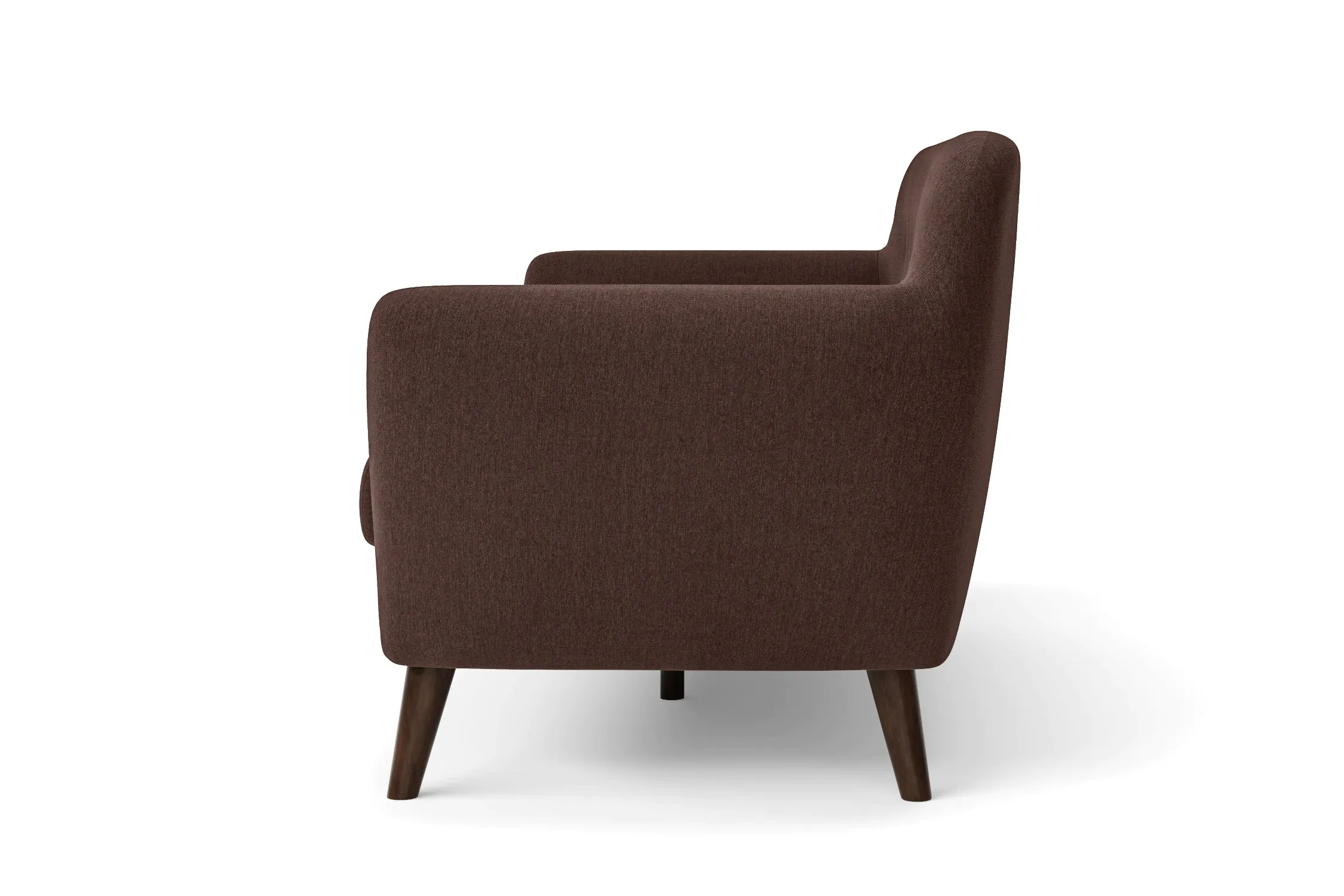 Terni Armchair Coffee Brown Linen Fabric