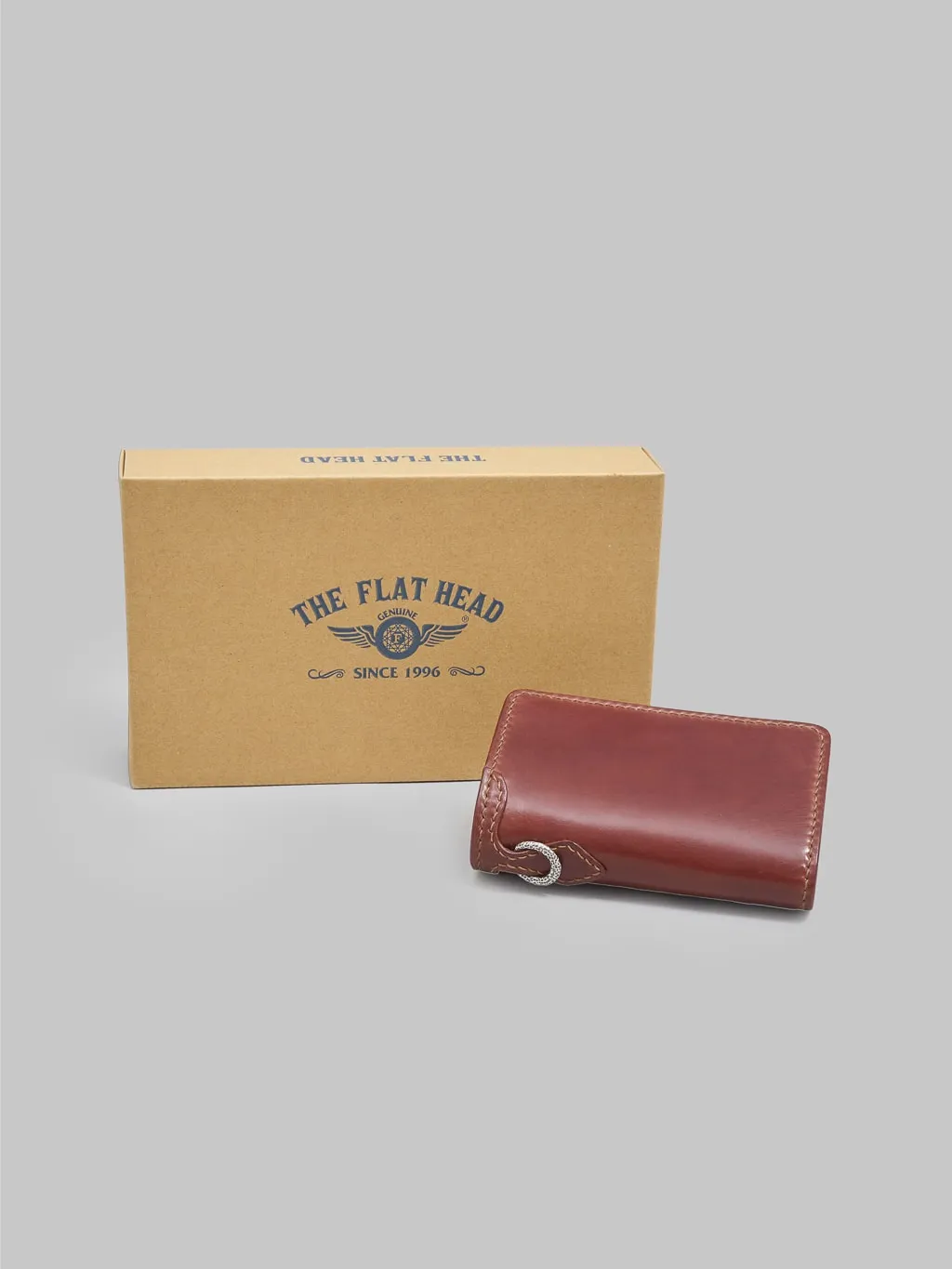 The Flat Head Handsewn Shinki Cordovan Mid-Length Wallet Brown