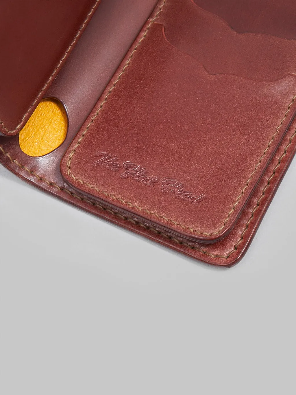 The Flat Head Handsewn Shinki Cordovan Mid-Length Wallet Brown