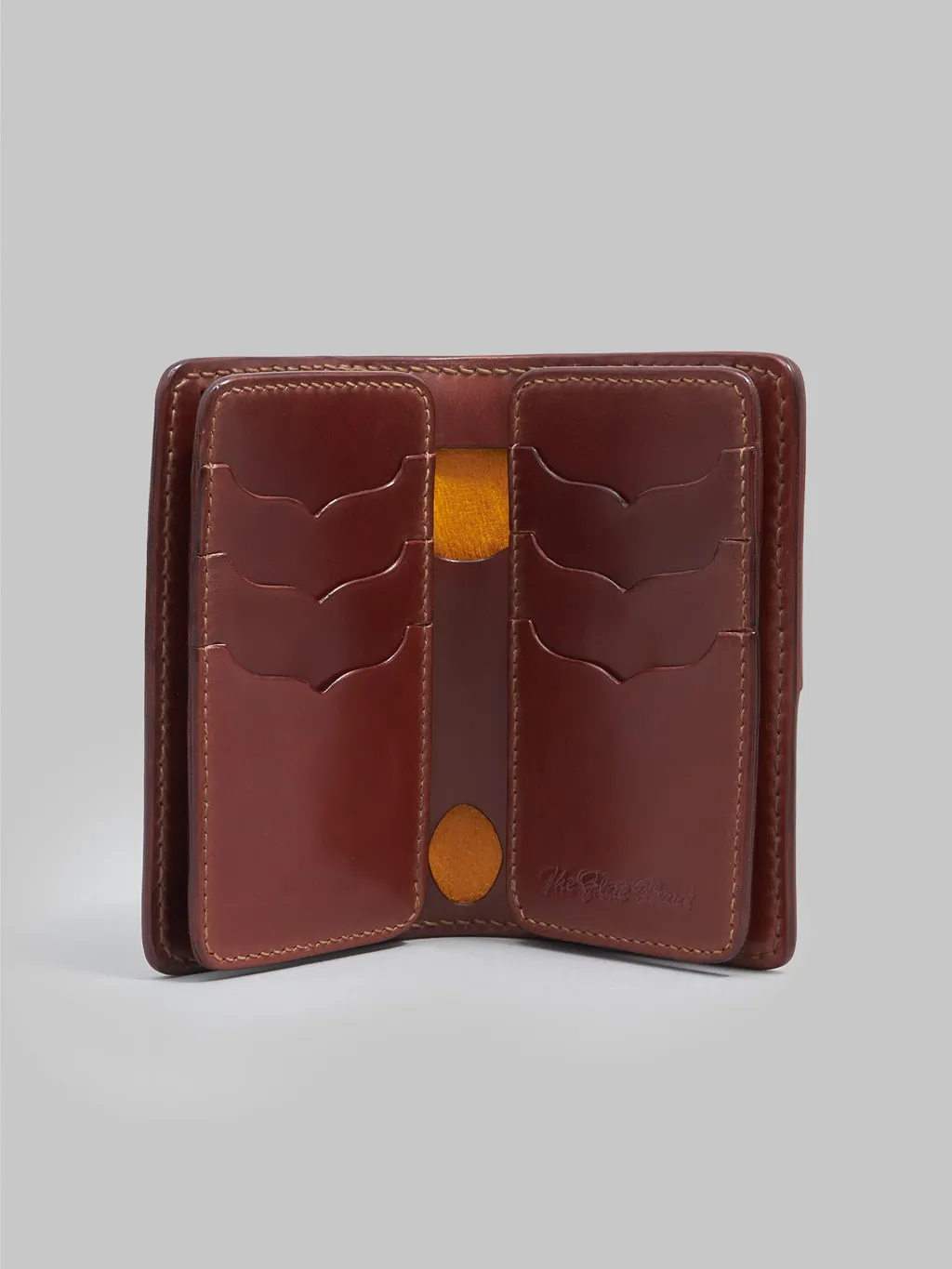 The Flat Head Handsewn Shinki Cordovan Mid-Length Wallet Brown