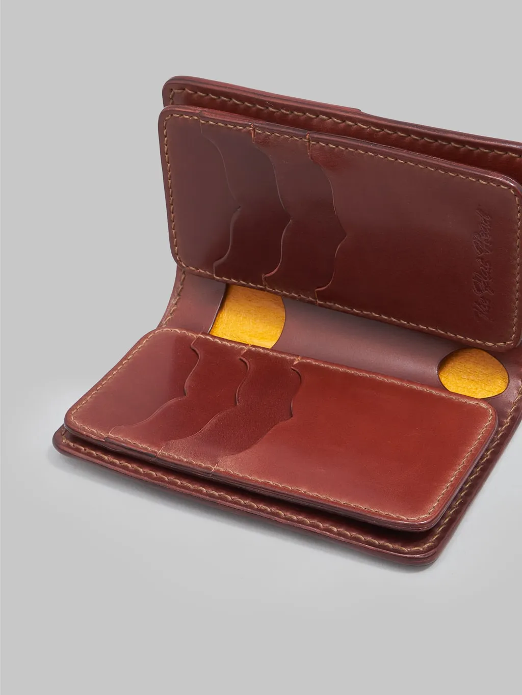 The Flat Head Handsewn Shinki Cordovan Mid-Length Wallet Brown