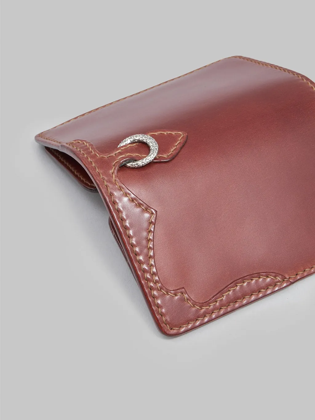 The Flat Head Handsewn Shinki Cordovan Mid-Length Wallet Brown