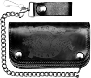 The LADY LUCK Embossed Wallet - BLACK