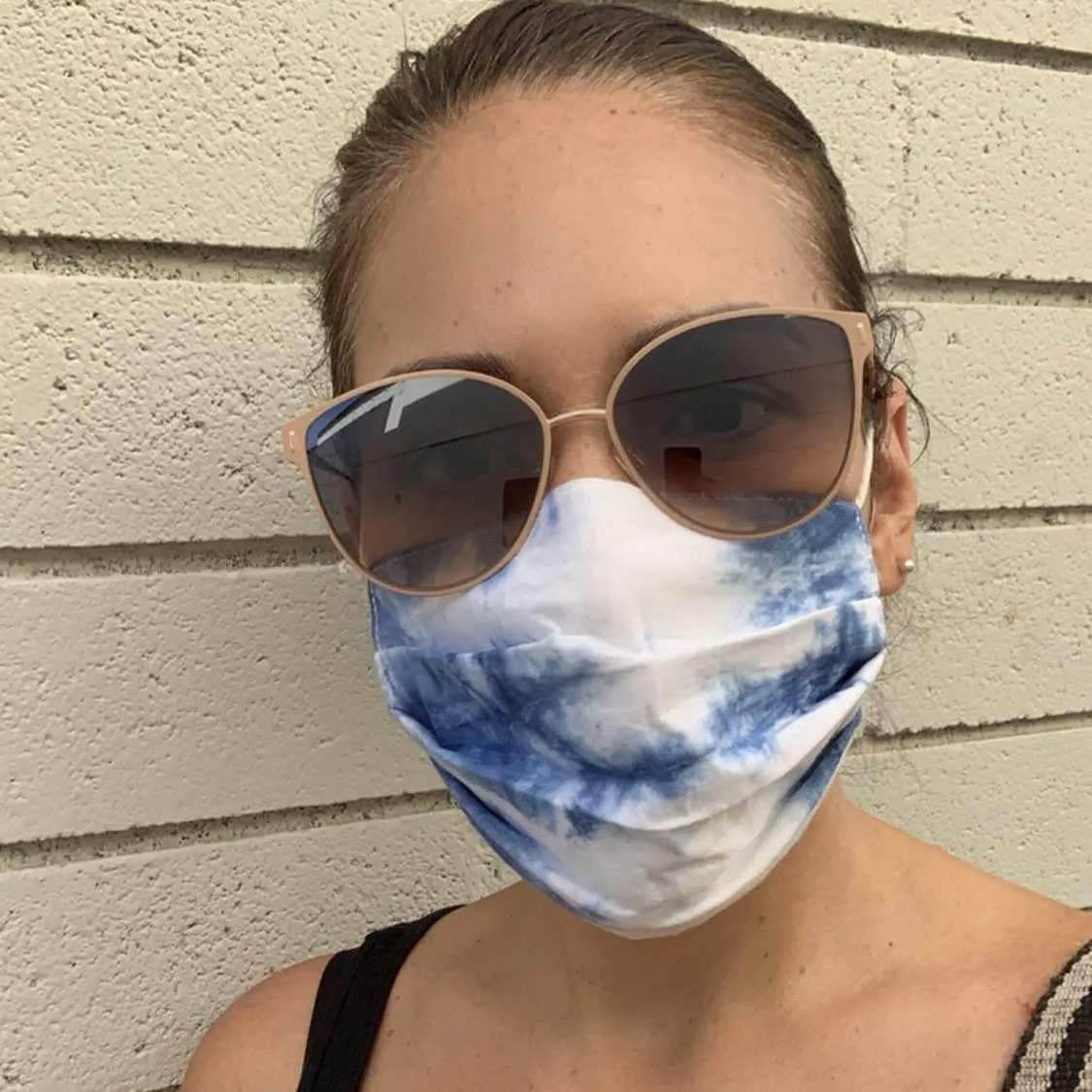 Tie Dye Pleated Face Mask with Filter Pocket - Thailand