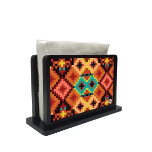 Tissue Holder Paper Napkin Stand - Diamond Pattern Art