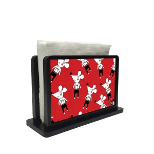 Tissue Holder Paper Napkin Stand - Mouse Red