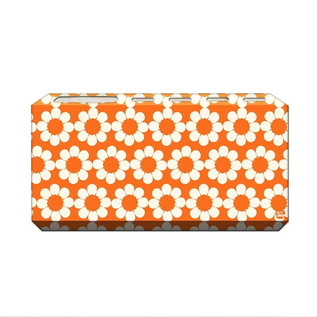 Toothbrush Holder Wall Mounted -Orange Flowers Design