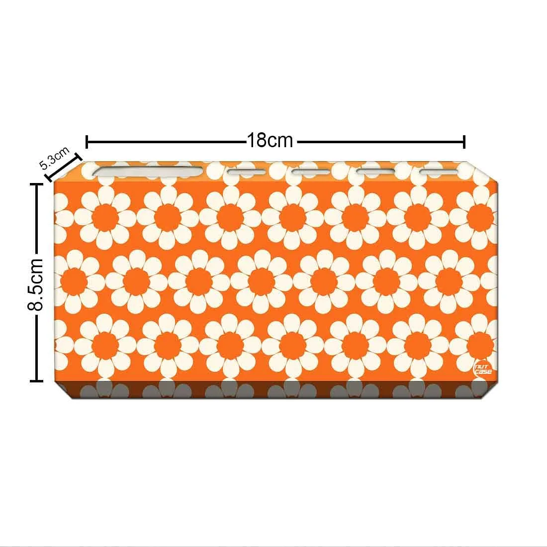 Toothbrush Holder Wall Mounted -Orange Flowers Design