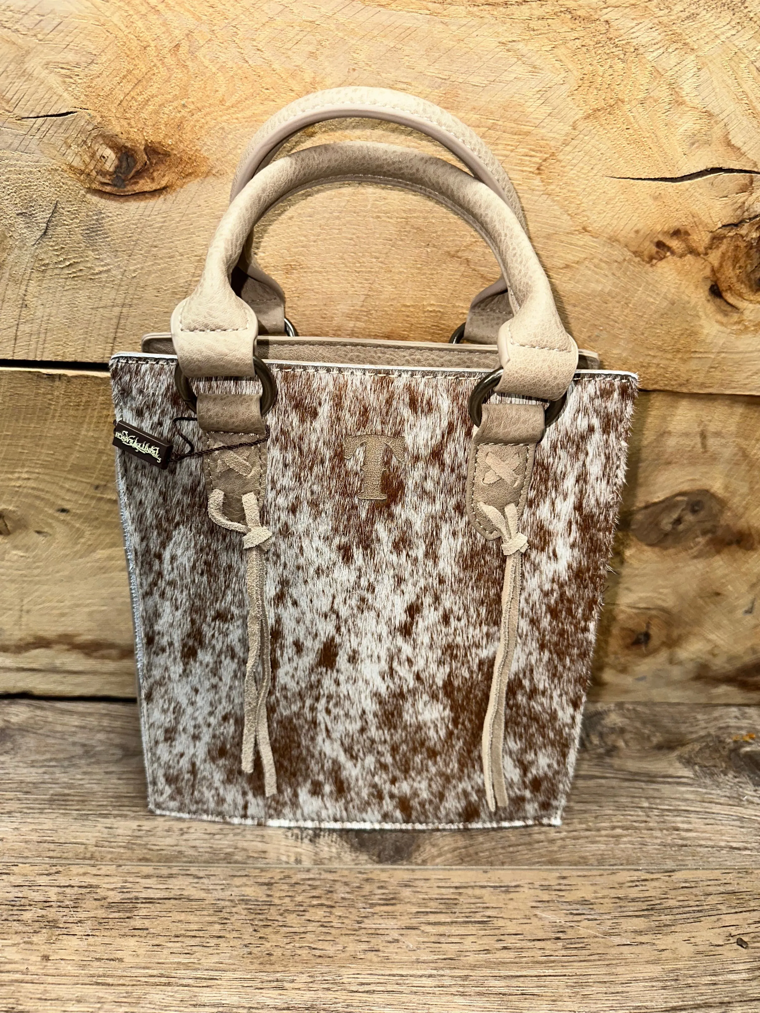 Trinity Ranch Cowhide Top Handle Tote